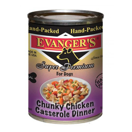Evanger's Hand-Packed Chunky Chicken Casserole Жаркое из кусочков курицы для собак и щенков всех пород – интернет-магазин Ле’Муррр