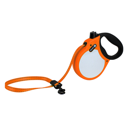 Alcott Visibility M Поводок-рулетка для собак до 30 кг, лента, оранжевая – интернет-магазин Ле’Муррр